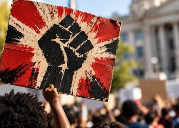 Power Fist Protest Sign